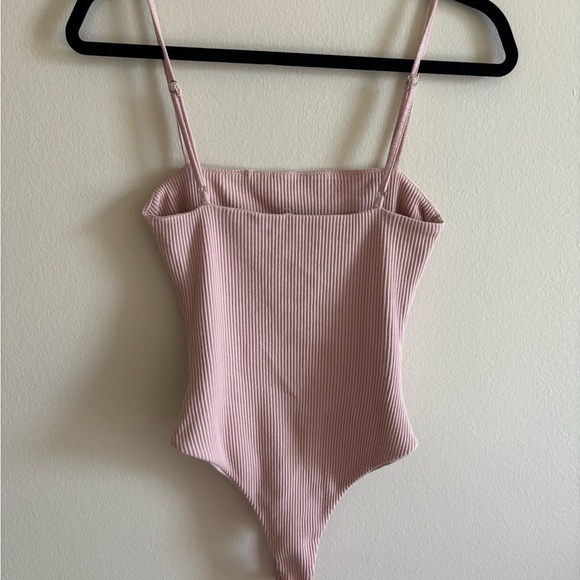 Pink Ribbed Bodysuit - Picture 3 of 4